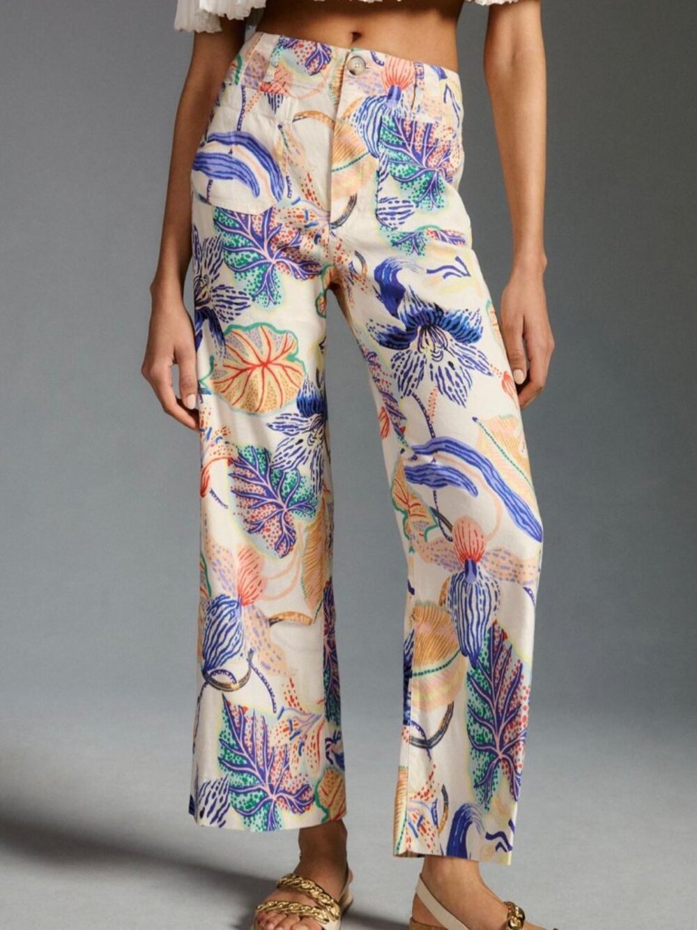 The Colette Cropped Wide-Leg Pants, Sarah Gordon Artist Edition
